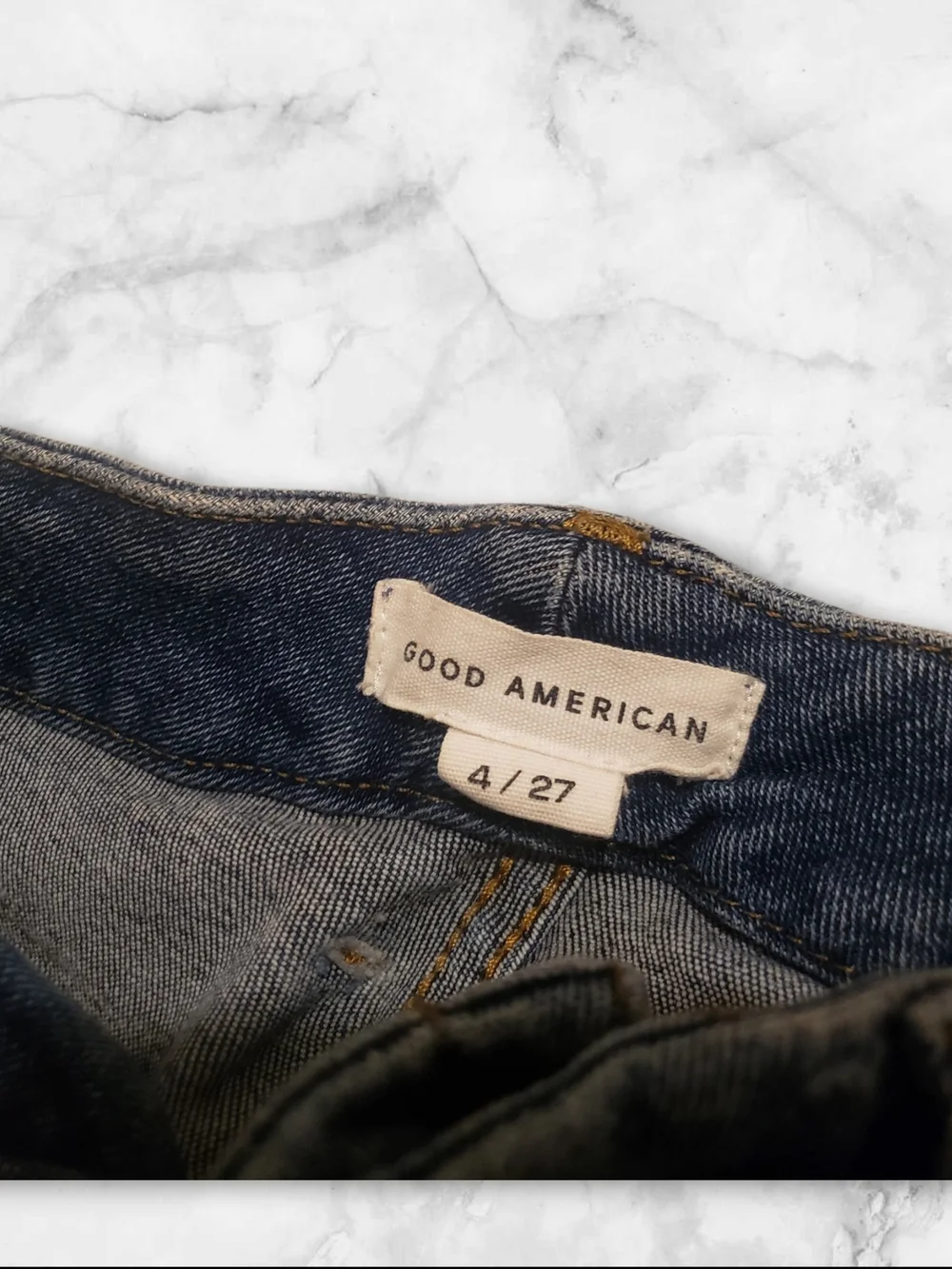 Good American Distressed Skinny High Rise Good Waist Jeans